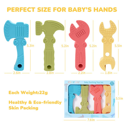 TYRY.HU Baby Teething Toys for Babies 0-6 Months 6-12 Months, BPA Free Silicone Baby Molar Teether