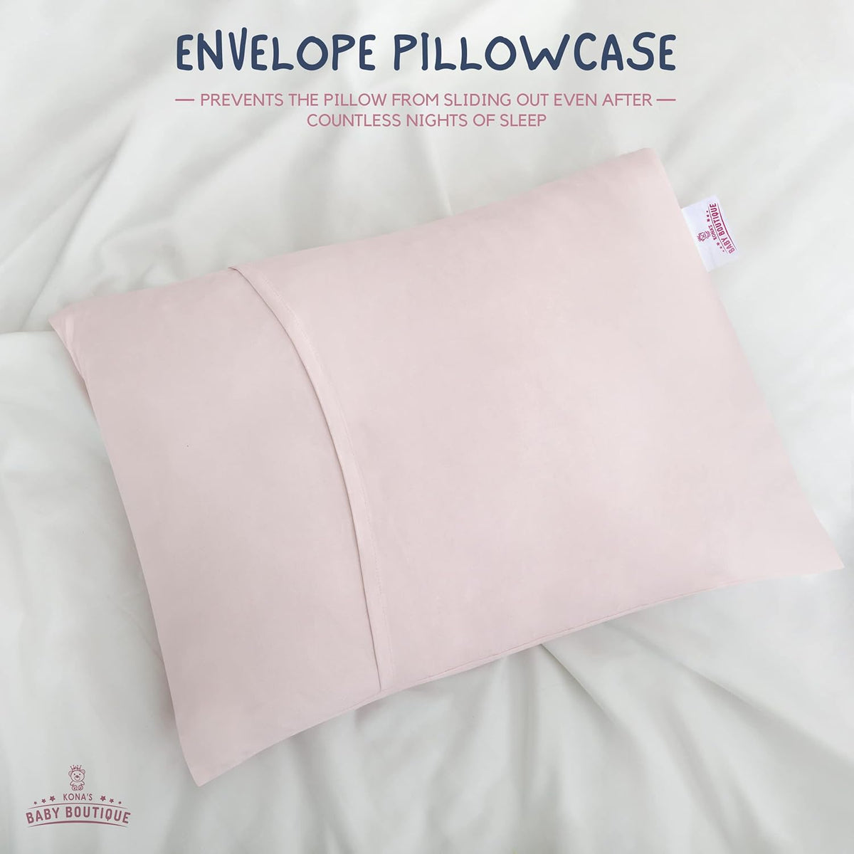 Kona's Perfect Pink Toddler Pillow - Softest Pillowcase - 13 x 18 Inch - Ages 2-3