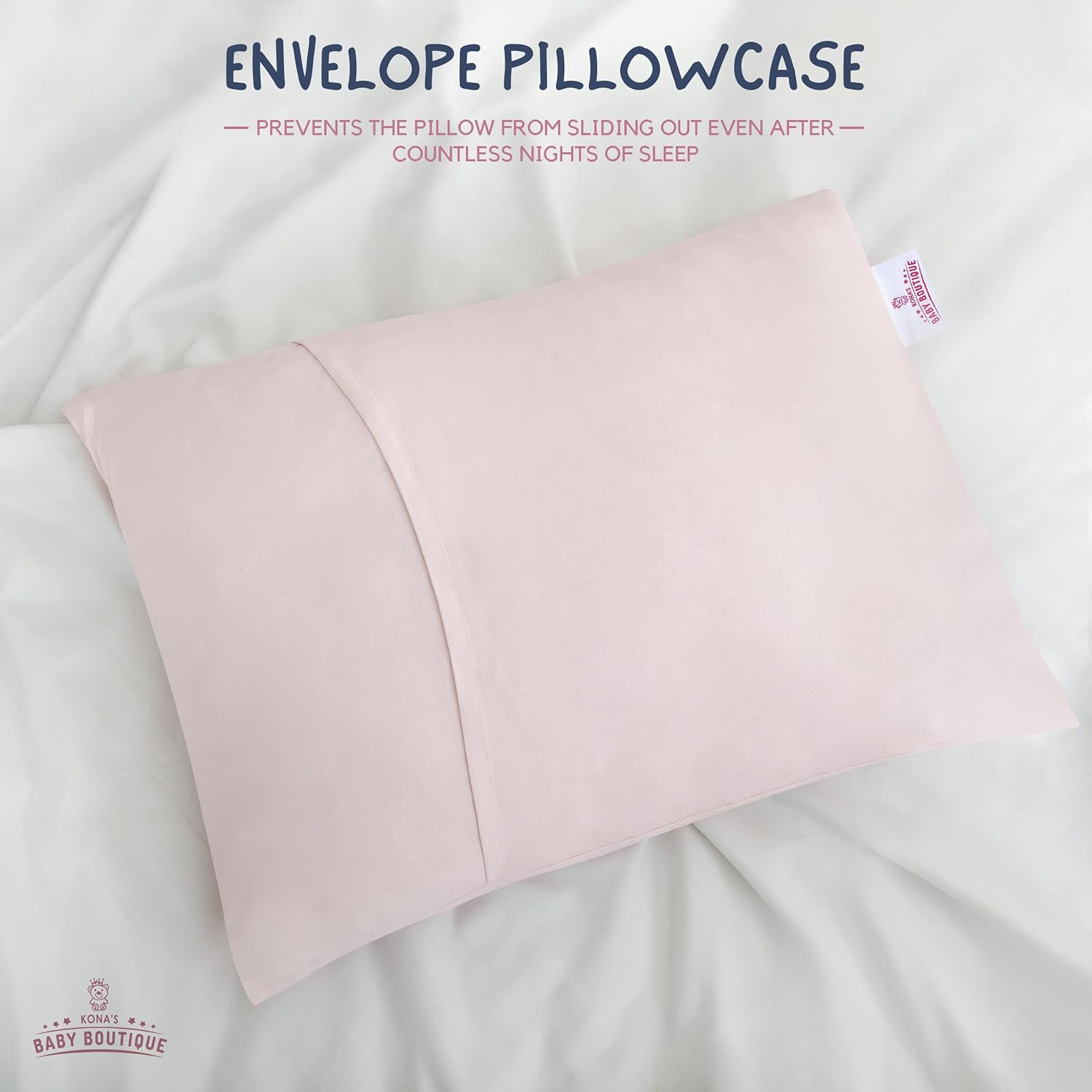 Kona's Perfect Pink Toddler Pillow - Softest Pillowcase - 13 x 18 Inch - Ages 2-3