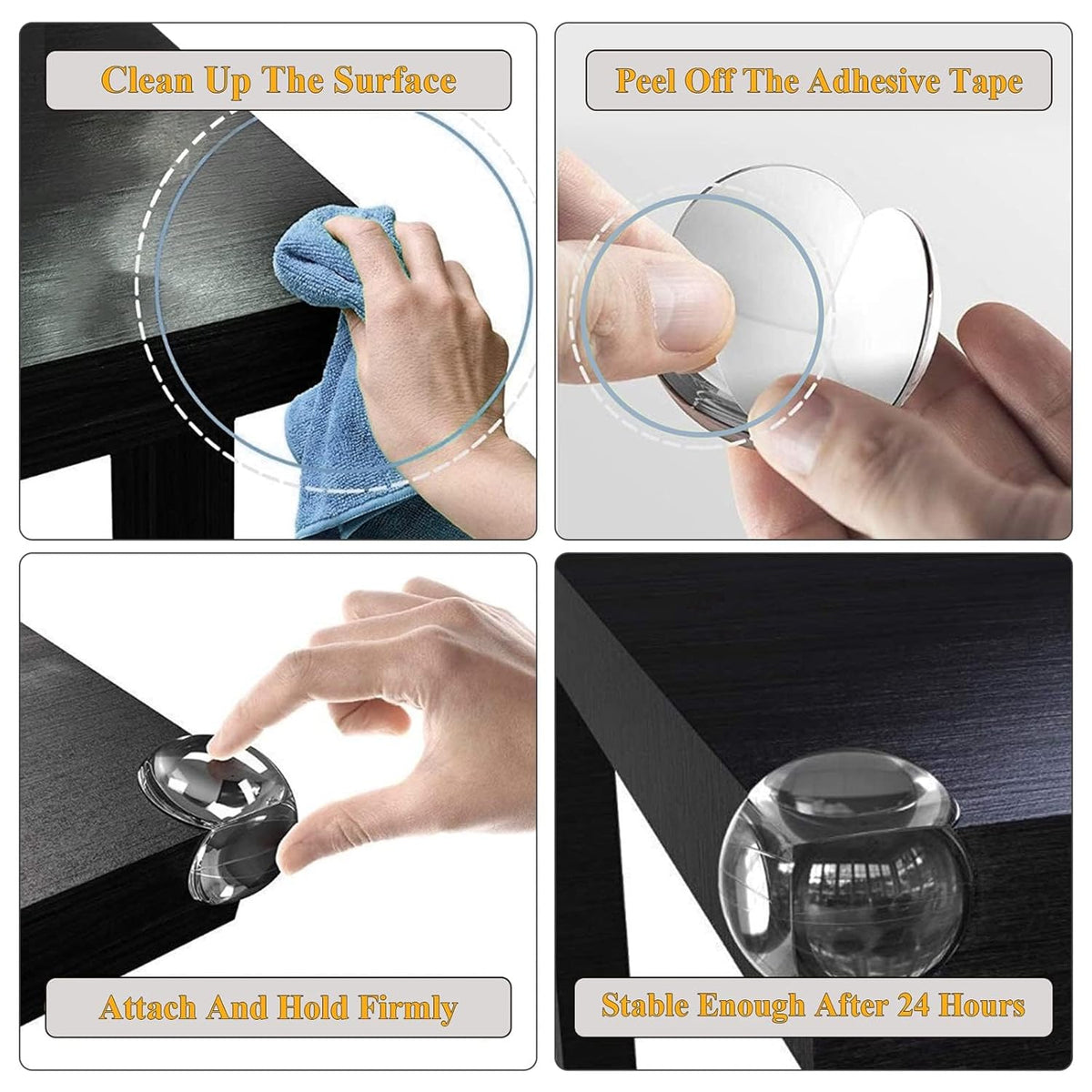 12 Pack Corner Protectors for Baby, Clear Corner Guards Protector Furniture Corner & Edges Safety