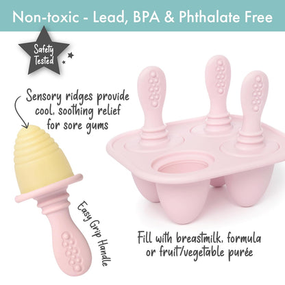 PrimaStella Silicone Petite Pops - Baby Popsicle Mold - BPA Free - Dishwasher Safe - 4 months+