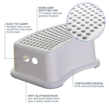 Dreambaby Step Stool for Kids - Non-Slip Base and Contoured Design for Toilet Potty Training and