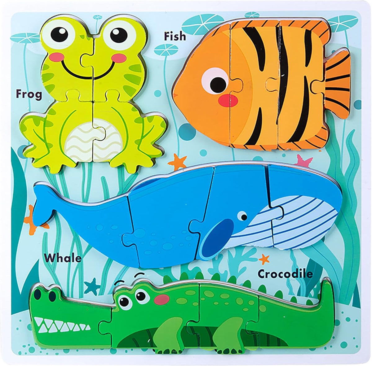 Wooden Toddler Puzzles Ages 1-3,Montessori Jigsaw Puzzle for Toddlers 1-3,Learning Toys for Kids