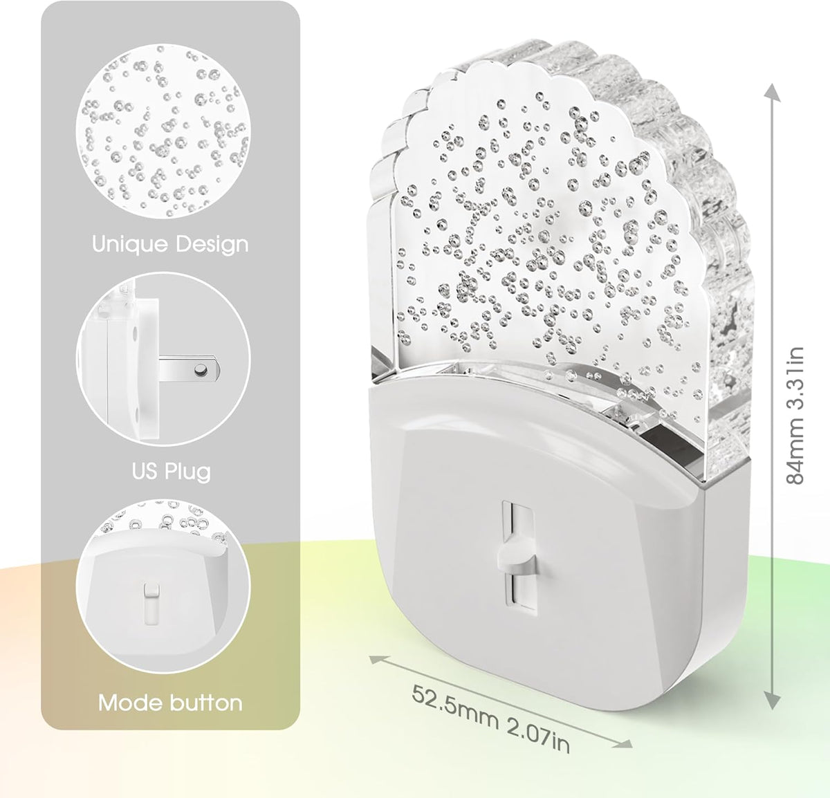 Briignite Led Night Light, Night Lights Plug into Wall, Night Light for Kids 2Pack, Amber Yellow