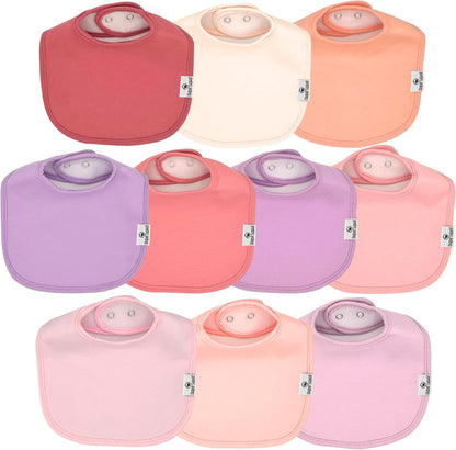 DiaperSquad's Baby Bibs for Drooling and Teething, Bibs for Boys, Baby Girl - Solid Cotton Baby