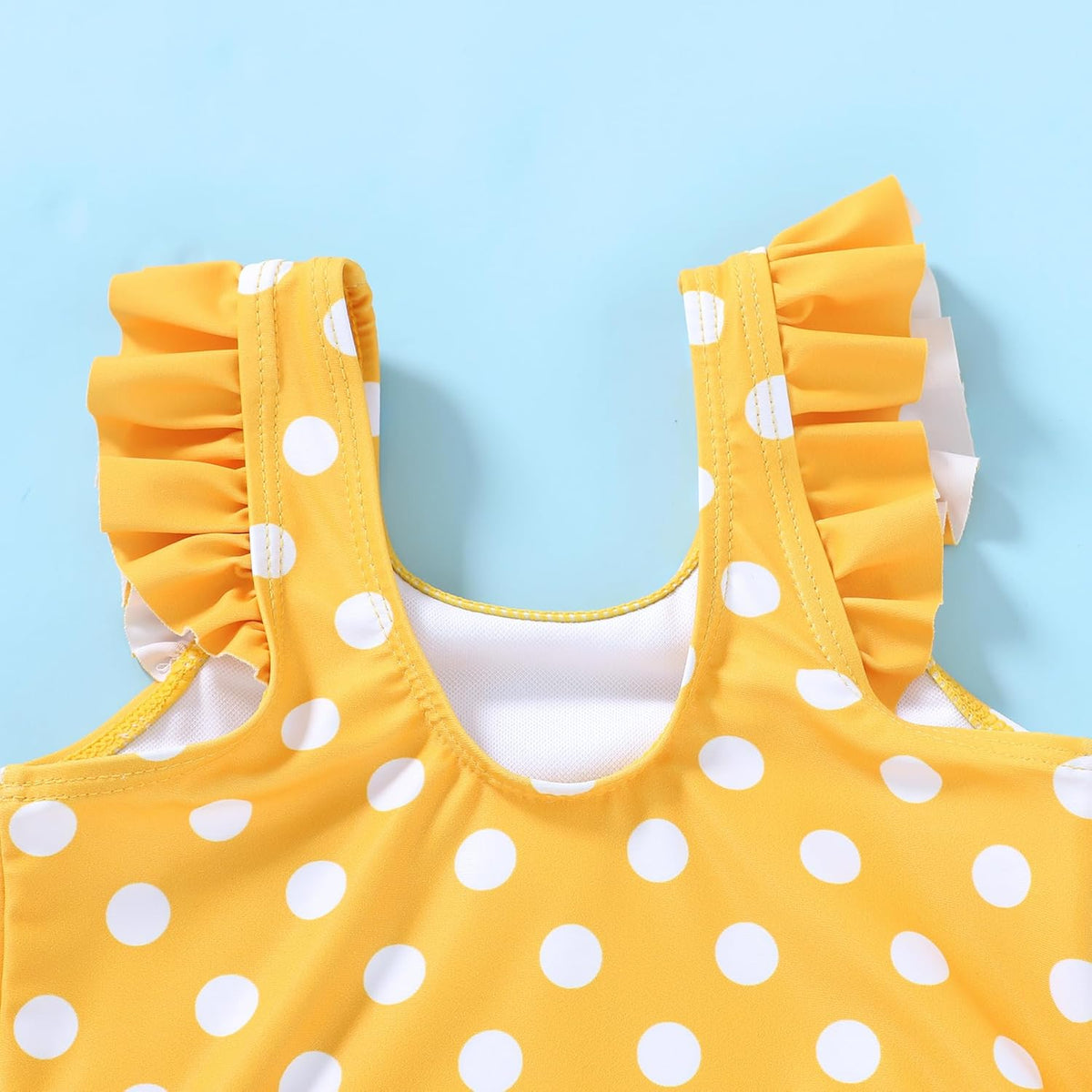 Tiny Cutey Toddler Girl Swimsuit Ruffled Stripe Sleeveless Swimwear One-Piece Baby Girl Bathing