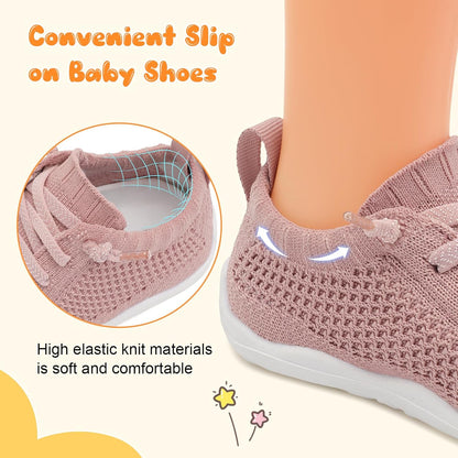 JIASUQI Baby Shoes for Toddler Boys Girls Sneakers Slip on Walking Shoes for Babies
