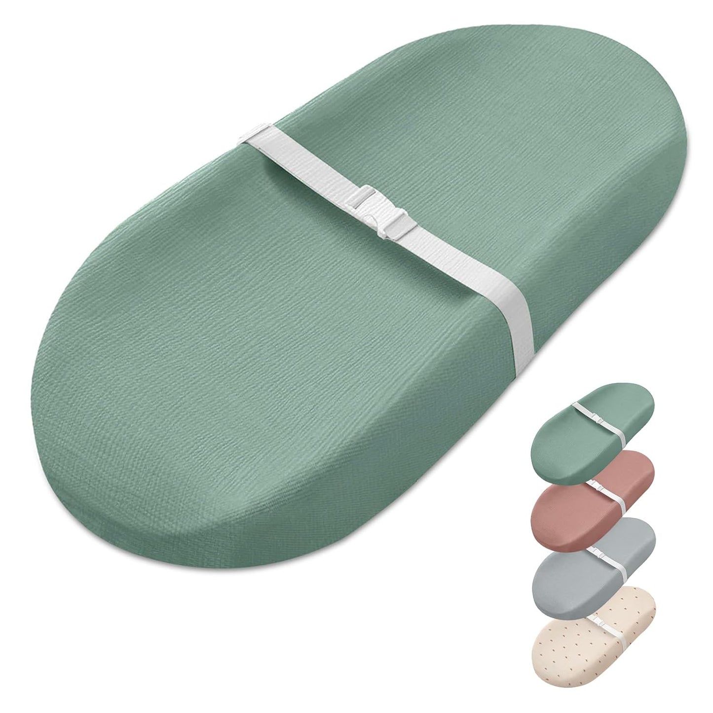 Blissful Diary Muslin Baby Changing Pad with Waterproof Lining Foam, Diaper Changing Table Pad with