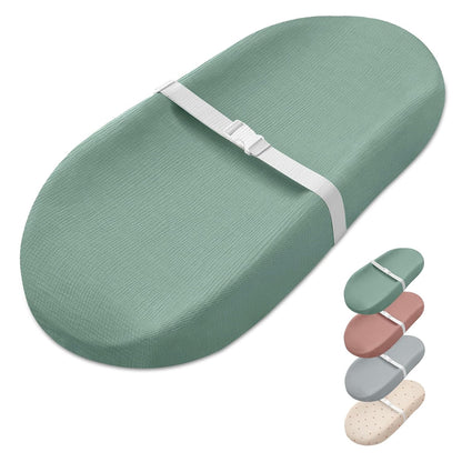 Blissful Diary Muslin Baby Changing Pad with Waterproof Lining Foam, Diaper Changing Table Pad with