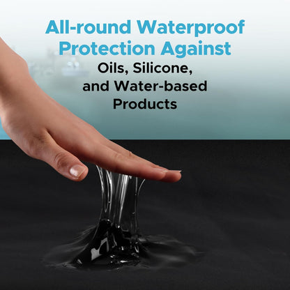 Black Waterproof Flat Drop Sheet (59”x59”), Mattress Topper, Protector Cover, Safe with Oil