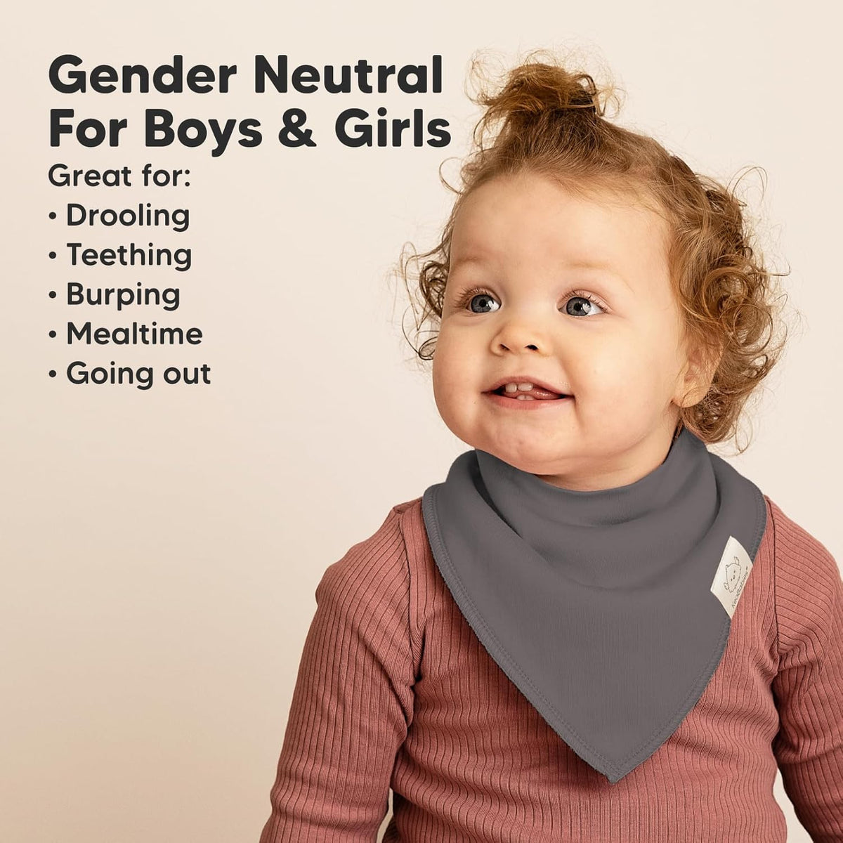 8-Pack Organic Baby Bandana Bibs for Boys, Girls - Super Absorbent Triangle Baby Bibs for Drooling
