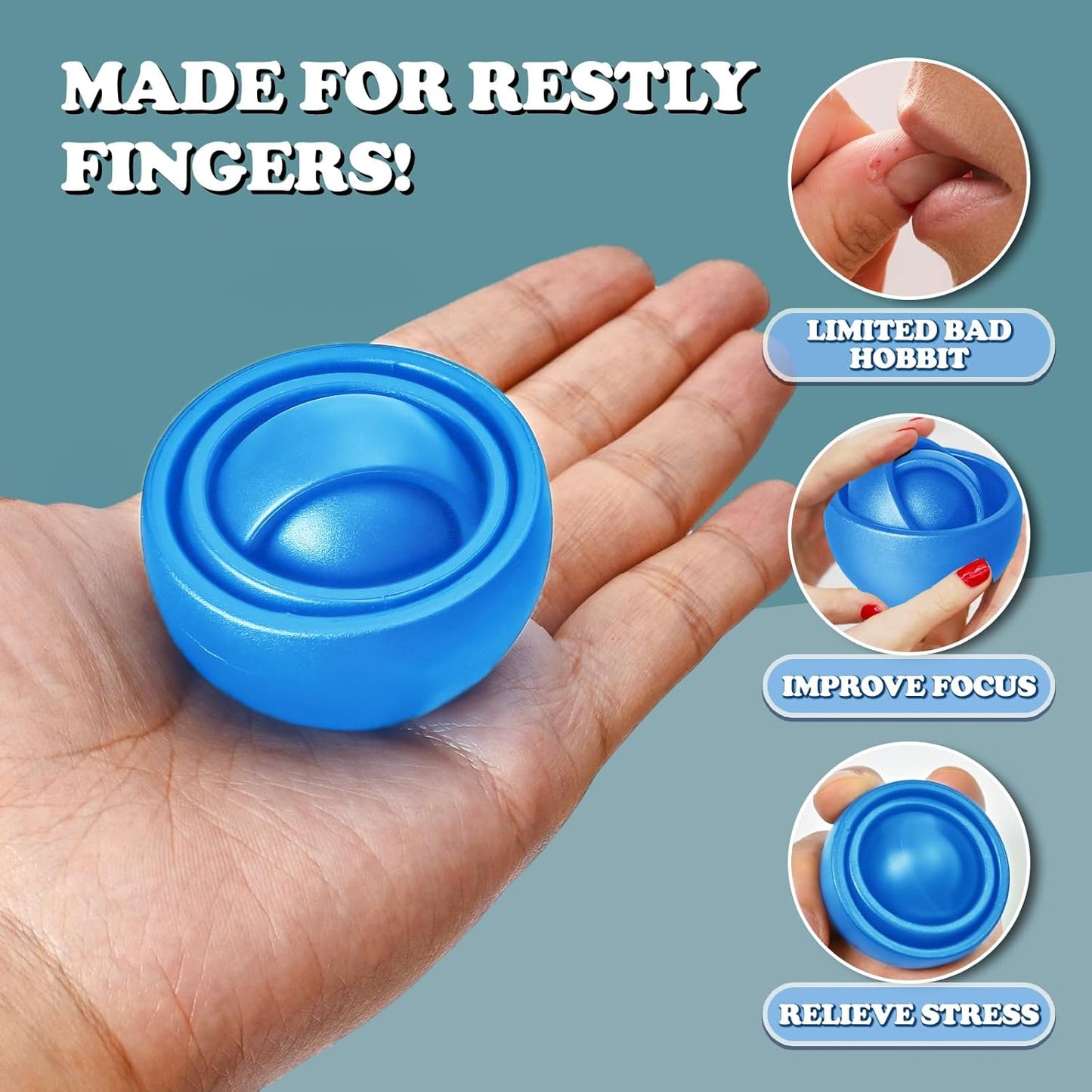 Fidget Toys Adults 2 PCs, Sensory Figette Spinner Anxiety Stress Relief Toys Quiet Fidgets Gyro for