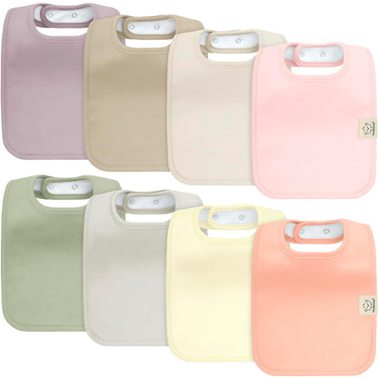 KeaBabies 8-Pack Organic Baby Bibs for Boys, Girls - Super Absorbent Cotton Drool Bibs for Baby