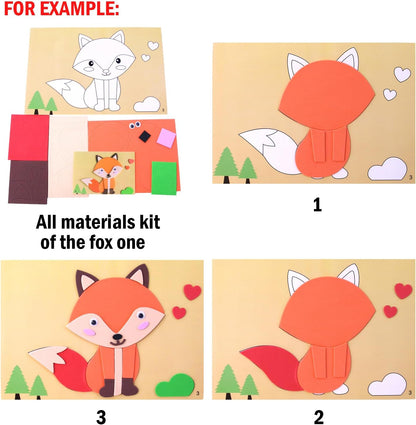 Lovyan 3D EVA Foam Stickers for Toddlers 12PCS Sticky Foam DIY Craft Preschool Art Class Drawing