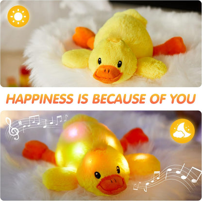 Glow Guards 12'' Musical Light Up Yellow Duck Stuffed Animal LED Glowing Singing Soft Plush Toy