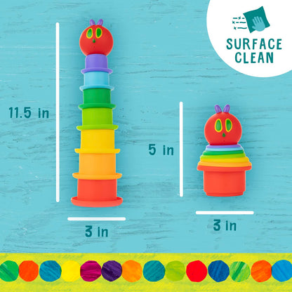 Kids Preferred World of Eric Carle The Very Hungry Caterpillar Bath Time Stacking Cup Set with