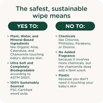 Our Wet Wipes | EWG Verified Safe | 100% Water & Plant Based | Unscented & Safe for Sensitive Skin