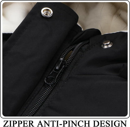 Toddler Winter Coat Baby Puffer Jacket Boy Hoodie Fleece Outerwear Clothes 0-5T