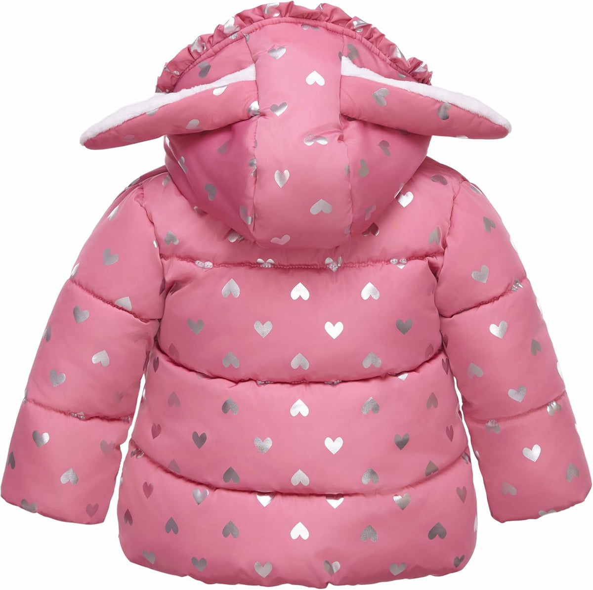 Rokka&Rolla Baby Girls' Water-Resistant Soft Mini Fur Lined Puffer Jacket Winter Coat for Newborn