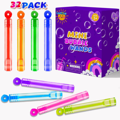 Kids Party Goodie Gift Bag Stuffer Fillers,32 Pack Mini Bubble Wand Toys,Small Halloween Pinata