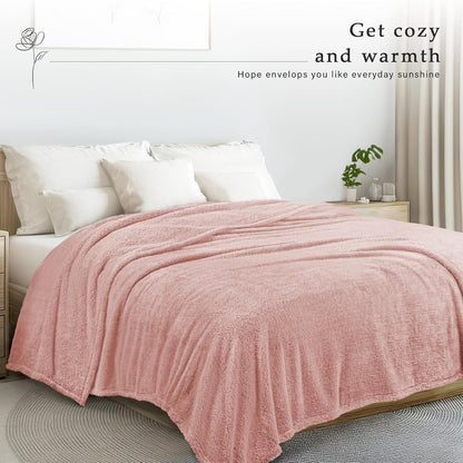 Exclusivo Mezcla King Size Flannel Fleece Blanket, Super Soft Velvet Plush Bed Blanket, Fuzzy Cozy