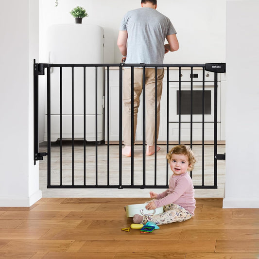 Babelio 29.7-46.5" No Bottom Bar Baby/Dog Gate for Stairs, House and Doorways, Auto Close Safety