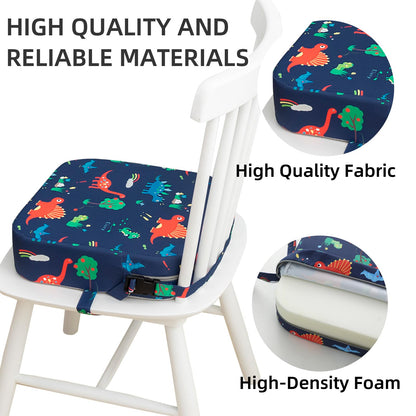 Eiury Toddler Booster Seat for Dining Table, Portable Kids Booster Seat with Safety Buckles