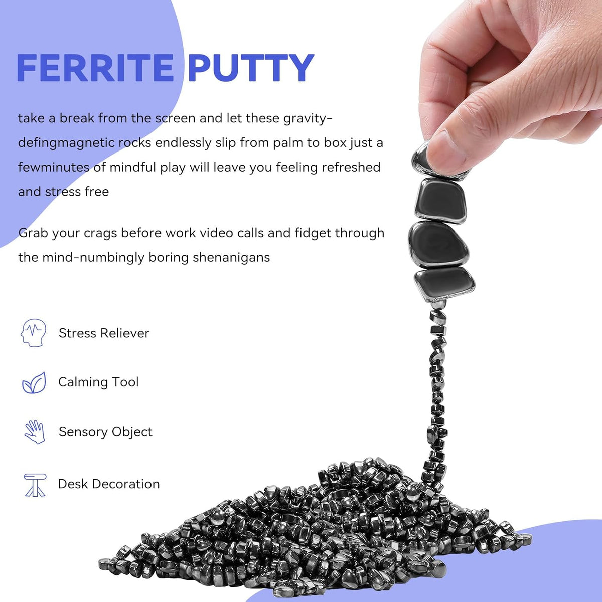 Magnetic Balls Fidget Toys Adults 600 PCS Mini Magnetic with Four Big Magnetic Putty Desk
