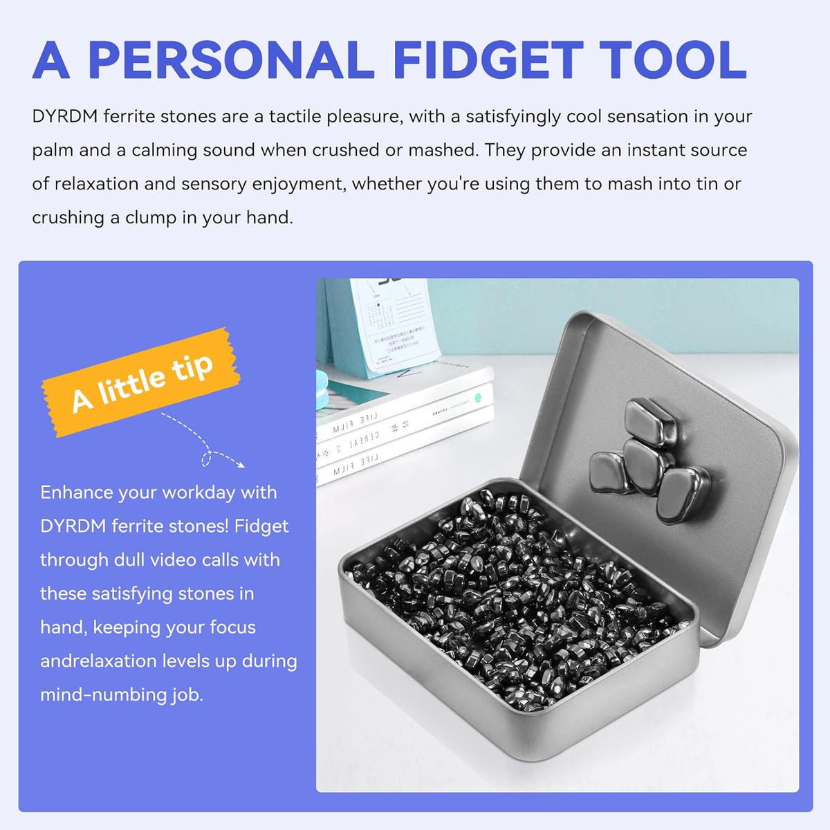 Magnetic Balls Fidget Toys Adults 600 PCS Mini Magnetic with Four Big Magnetic Putty Desk