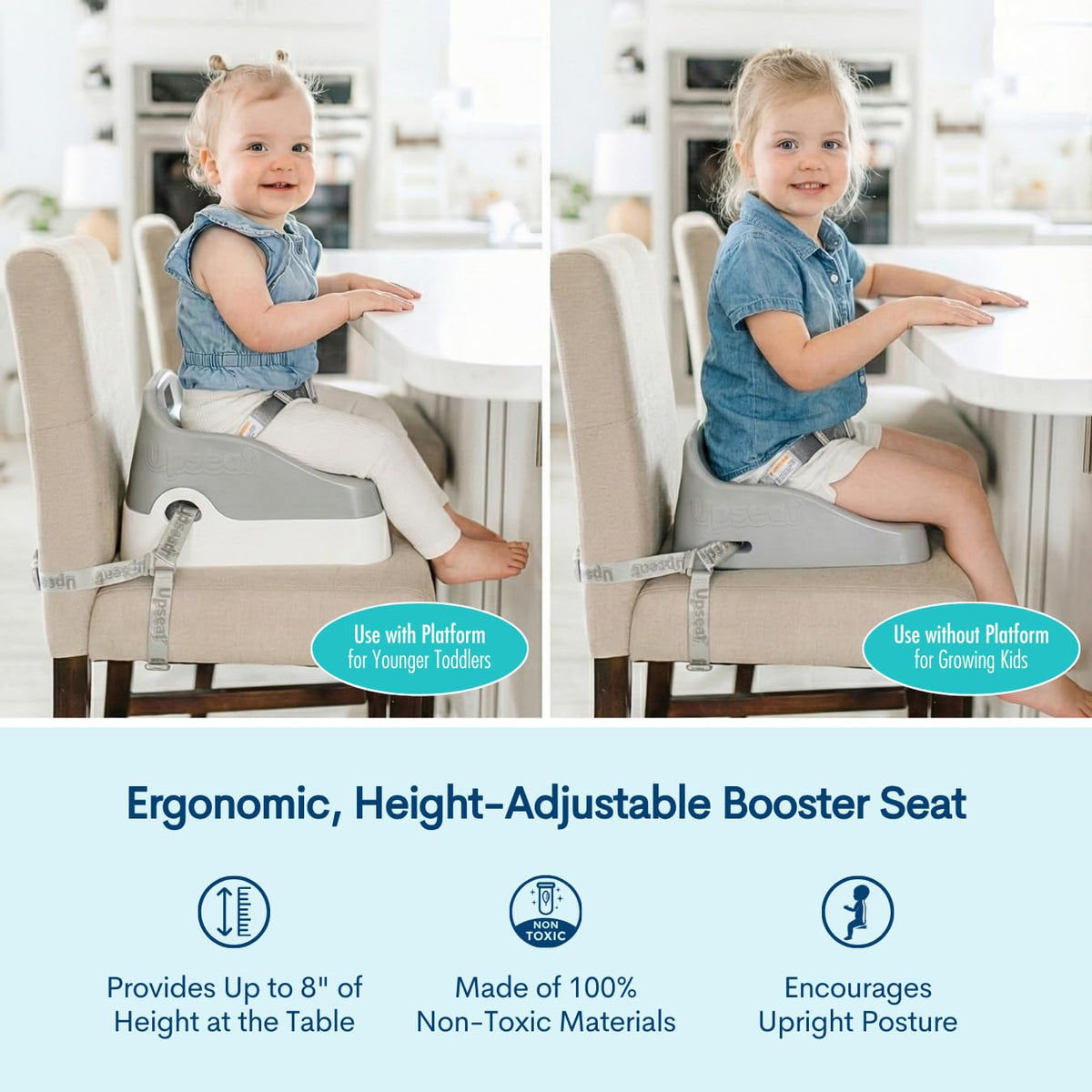 Upseat Boost - The Original Ergonomic Toddler Booster Seat for Dining Table, Developed with