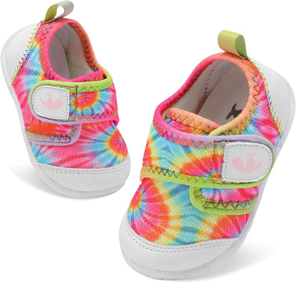 FEETCITY Baby First Walking Shoes Boys Girls Infant Sneakers Crib Shoes Breathable Lightweight Slip