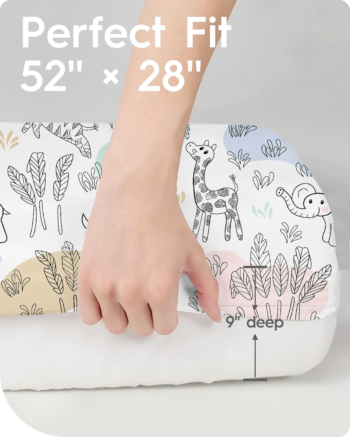 Premium Soft boy Crib Sheets, Ultra Breathable Crib Fitted Sheet, Super Stretchy Baby Bed Sheets