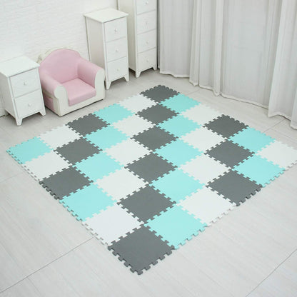 MQIAOHAM® 18 Pieces Puzzle Play Mats, Soft Baby Play Mat, Kids Interlocking Foam Floor Tiles