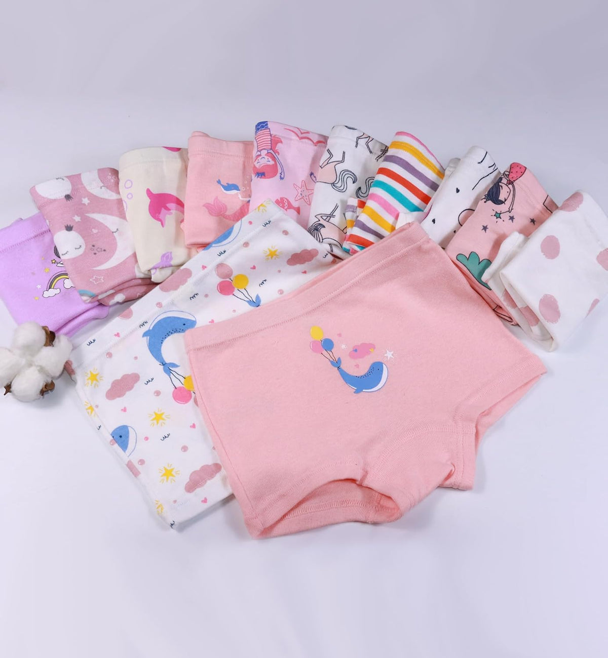 Sladatona Soft Girls Boyshort Panties Cotton Briefs Kids Underwear