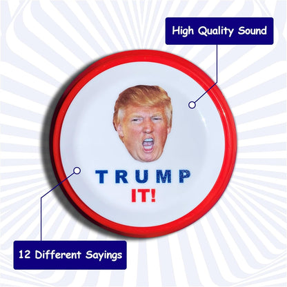 Talking Donald Trump Sound Button-12 Quotes in His REAL Voice-Funny Trump Gift for Men, Women