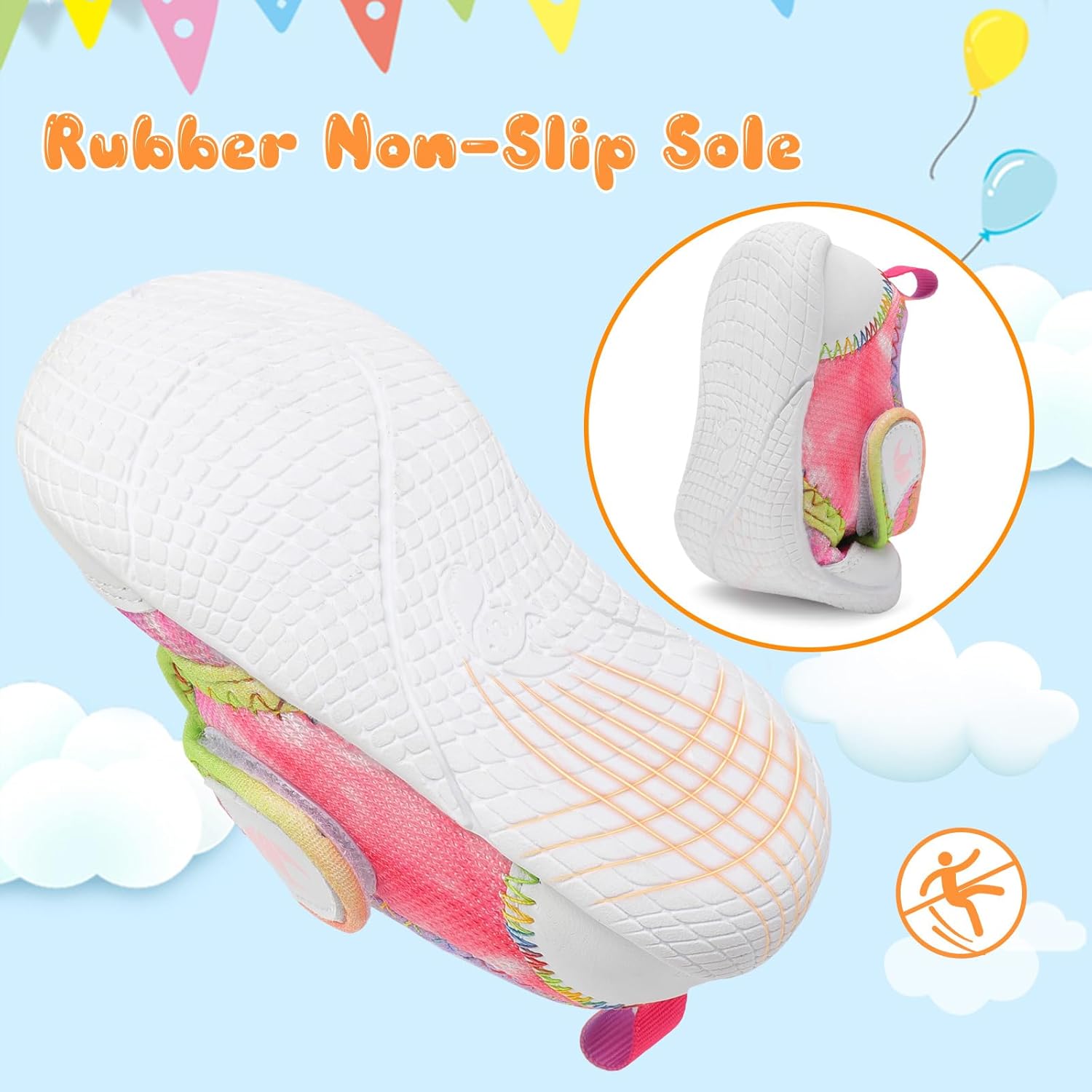 FEETCITY Baby First Walking Shoes Boys Girls Infant Sneakers Crib Shoes Breathable Lightweight Slip