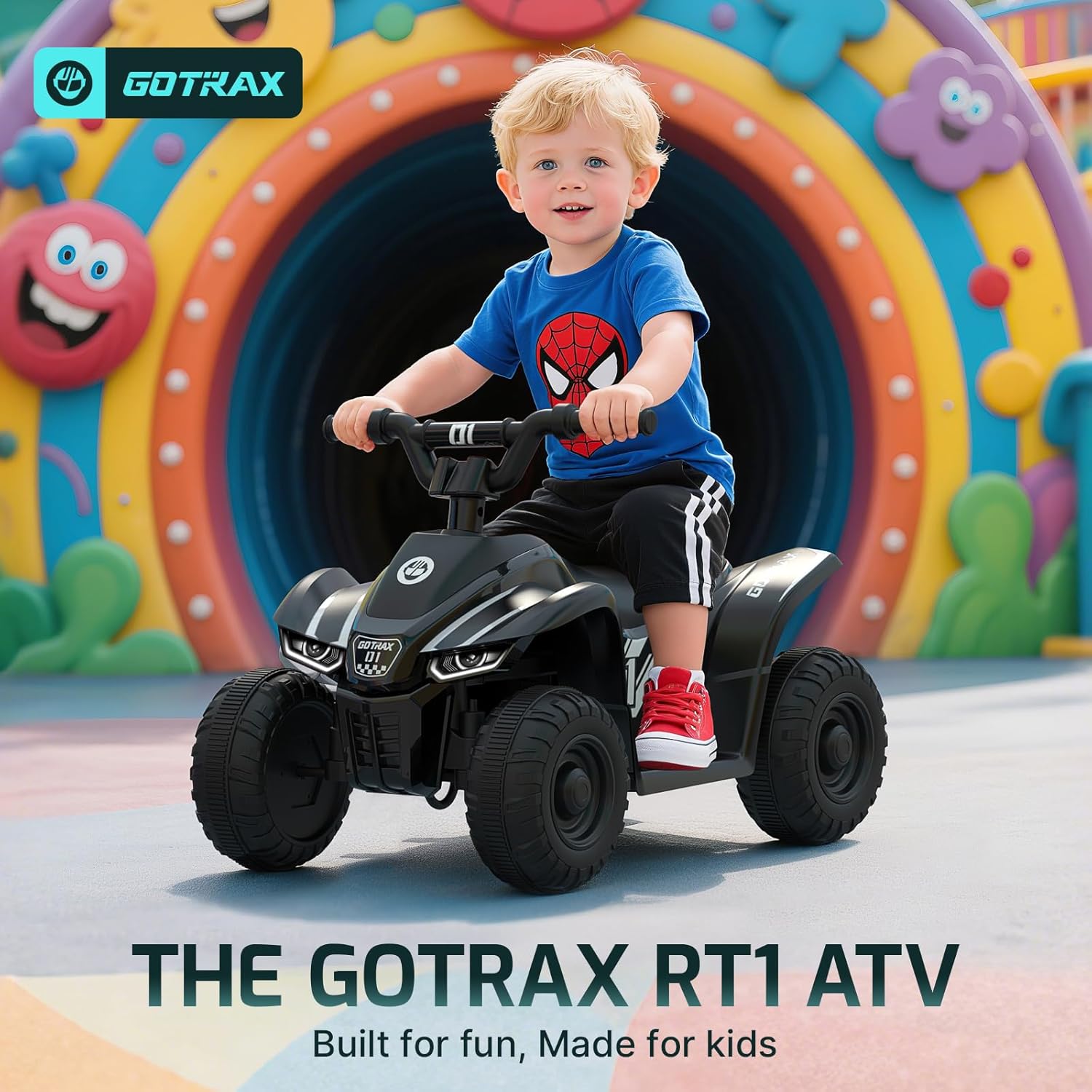 Gotrax RT1 Ride on Toys for Toddlers 1.5-3, Safe 12V Lead-acid Battery up to 80 Minutes