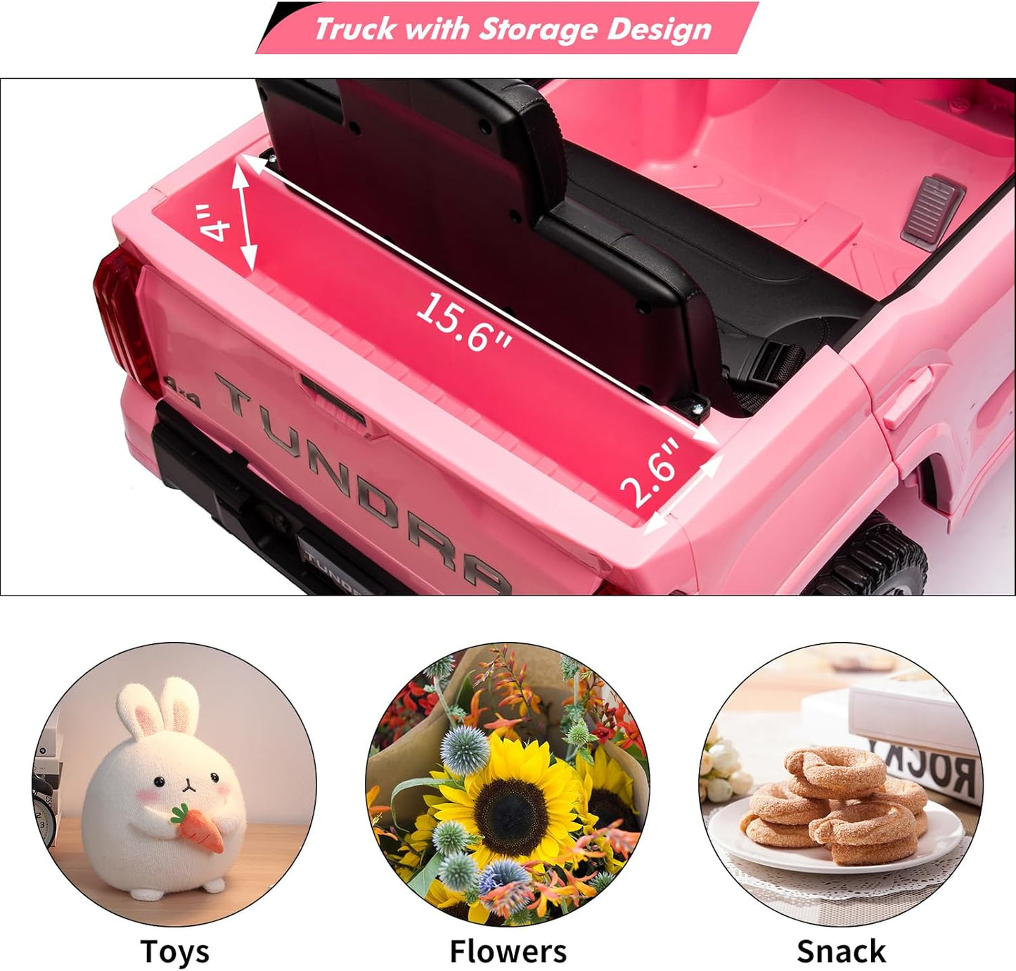 Electric Car for Kids, Licensed Toyota Tundra 12V Electric Truck, Off-Road Kids Car w/Remote