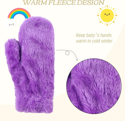 PESAAT Baby Girl Mittens Fleece Toddler Boy Mittens Warm Kids Winter Gloves Unisex Cold Weather