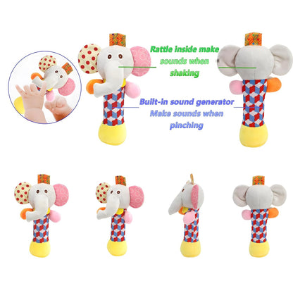 Wrist Rattles Foot Finder Rattle Toy for 3-6 Months Baby, Feet Leg Ankle Socks Arm Hand Bracelet