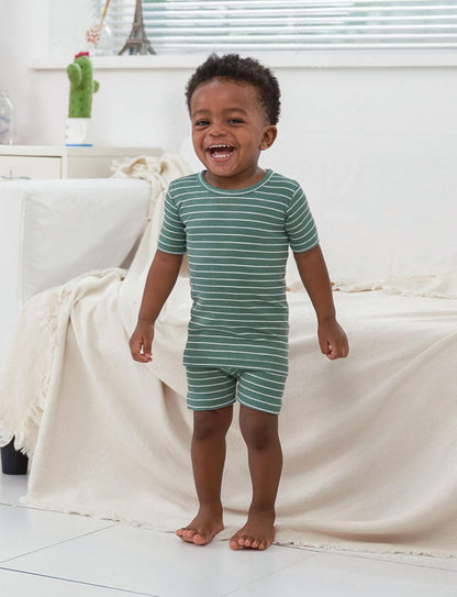 AVAUMA Stripe Pattern Baby Boys Girls Pajama Set Kids Toddler Snug fit Ribbed Sleepwear pjs for