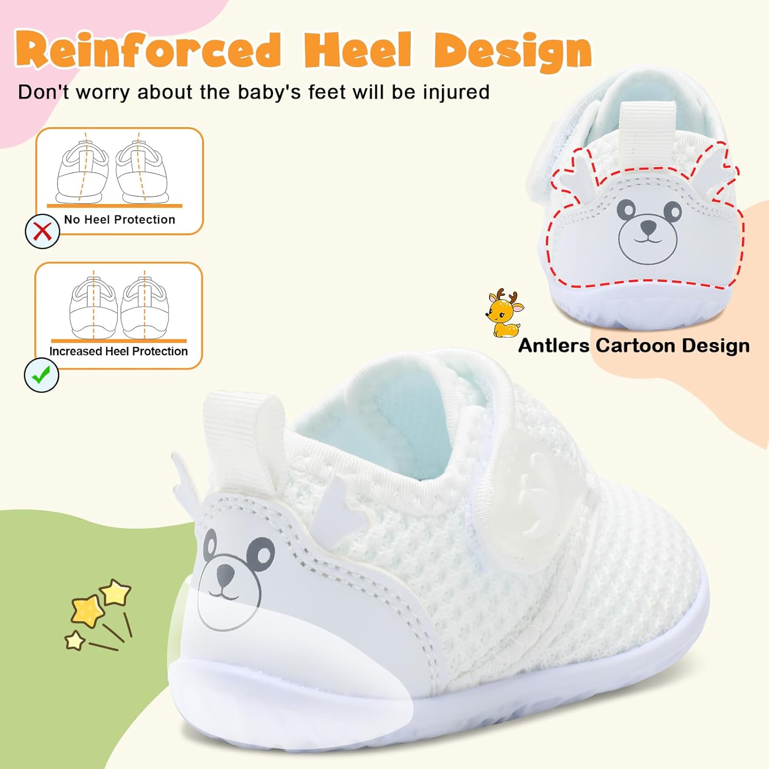 FEETCITY Baby Walking Shoes Barefoot Baby Shoes Infant Sneakers Newborn Crib Shoe Lightweight