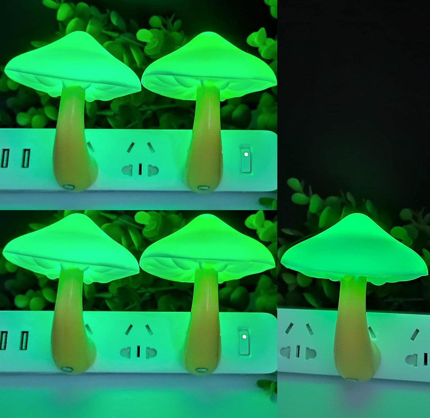 AUSAYE 5 Pack Sensor LED Night Lights Plug in Lamp Mushroom Light for Adults Kids NightLight