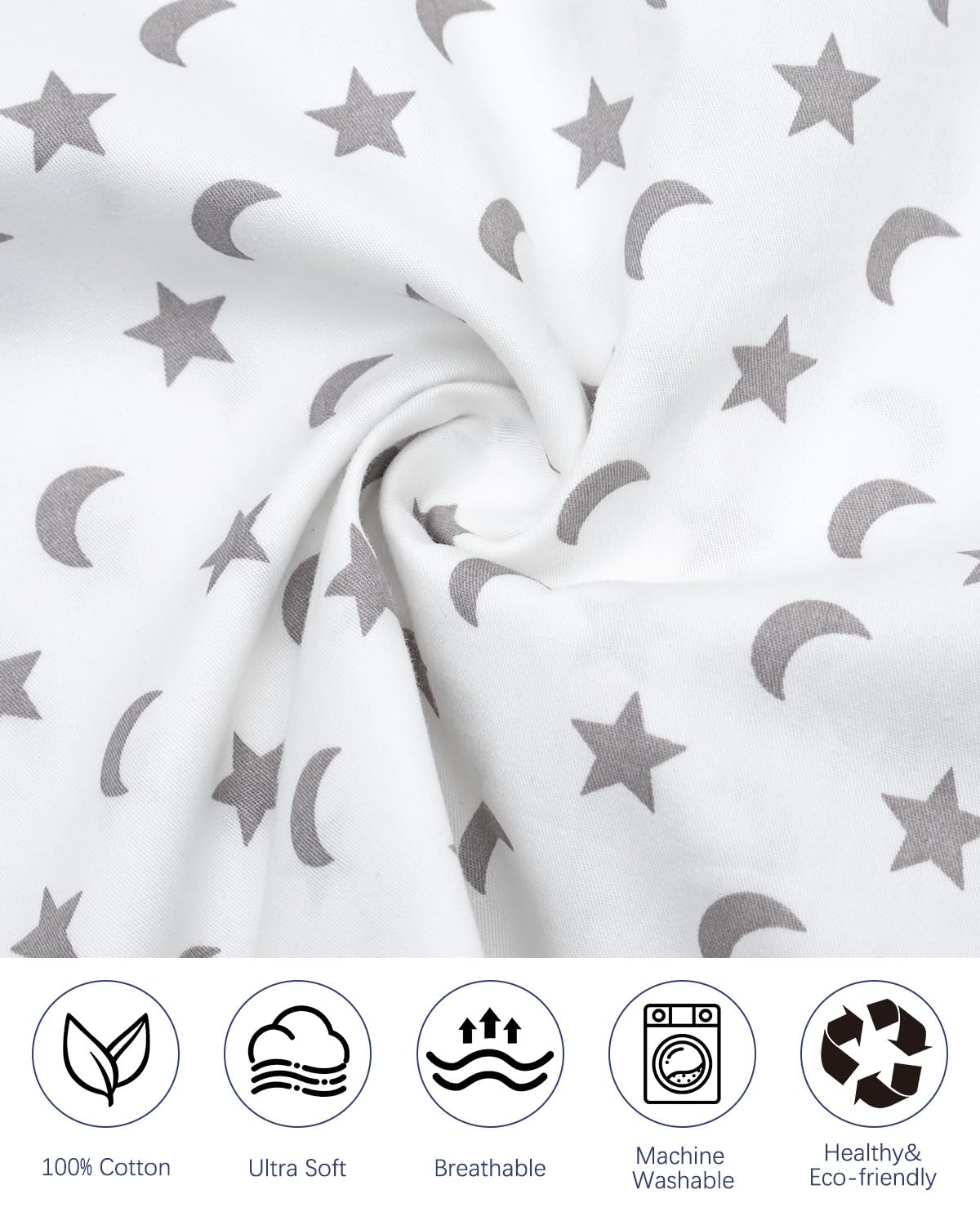 ALVABABY Toddler Pillowcases 2 Pack Organic Cotton Kids Pillow Cover Fit 13"x 18" or 12"x23"