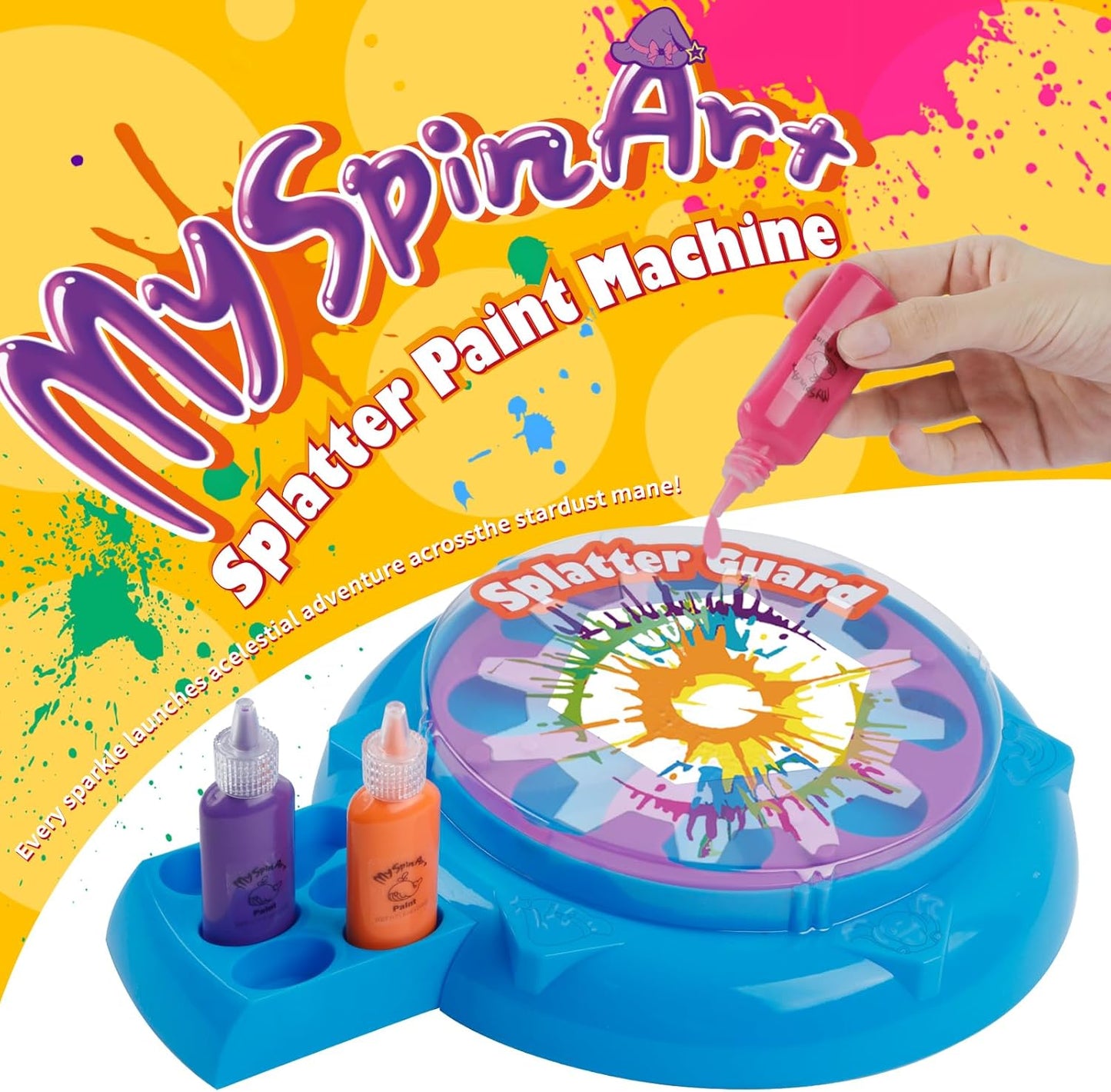 Wings Giant Paint Spin Art Machine Kit for Kids, Paint Spinner with Splatter Guard, Thicker