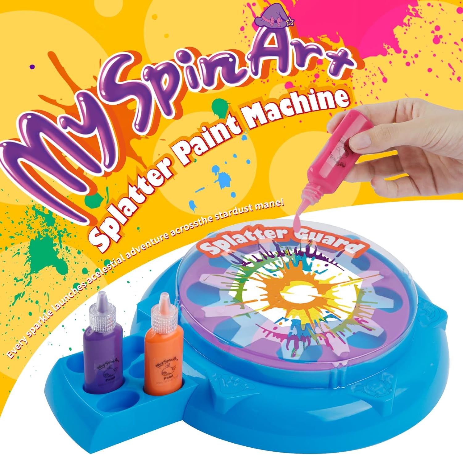 Wings Giant Paint Spin Art Machine Kit for Kids, Paint Spinner with Splatter Guard, Thicker