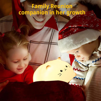 Tremdwoto Cat Night Light for Kids,Cute Colorful Night Light Baby Girl Squishy Night Light Lamp 3