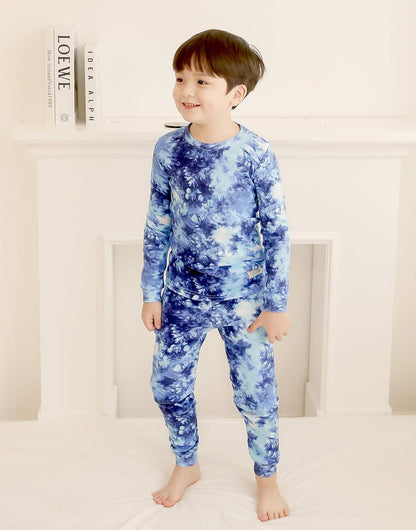 VAENAIT BABY 12M-12Y Toddler Kids Boys Girls 100% Cotton Marbling Tiedye Sung Fit Sleepwear Pajamas