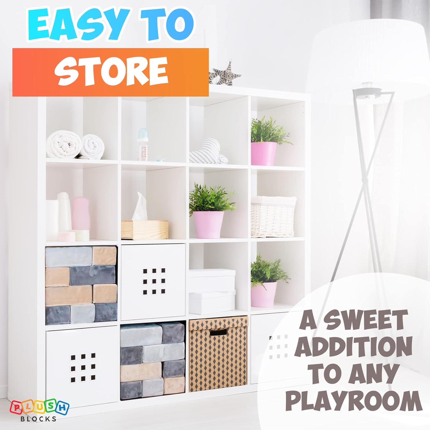 The Original Premium Plush Building Block for Kids - Certified Safe Foam Blocks in Luxuriously Soft