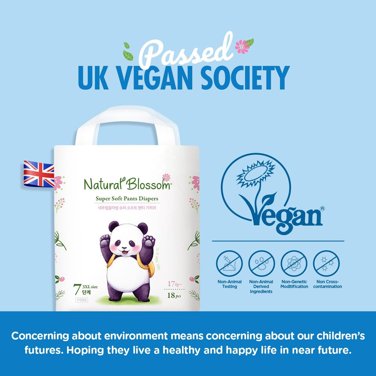 Pull-On Baby Diapers | Ultra-Slim, Hypoallergenic, Super Soft, Vegan | Size 7 (5T-6T, 37 lbs and